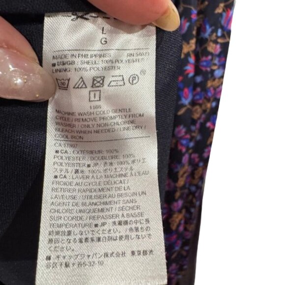 Banana Republic Factory Floral Print Pleated Flex Waist Lined Midi Skirt (SZ L) - Picture 6 of 11